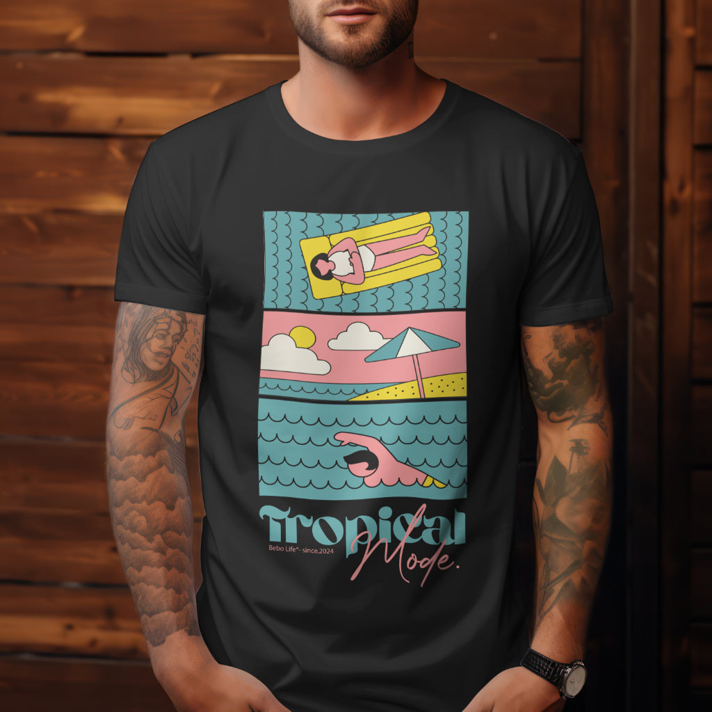 Tropical Mode Tshirt. Cultural streetwear