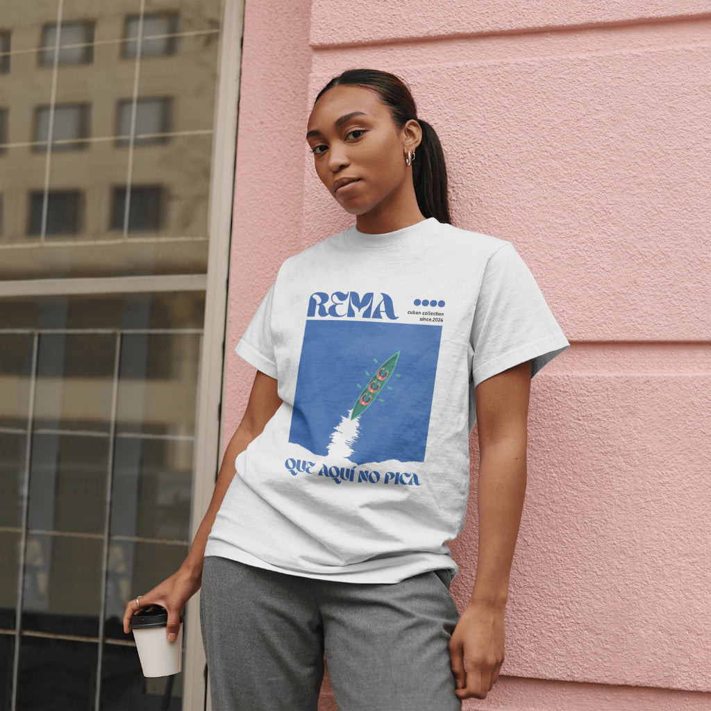 Rema que aquí no pica, t-shirt. Cultural streetwear Cuban Collection