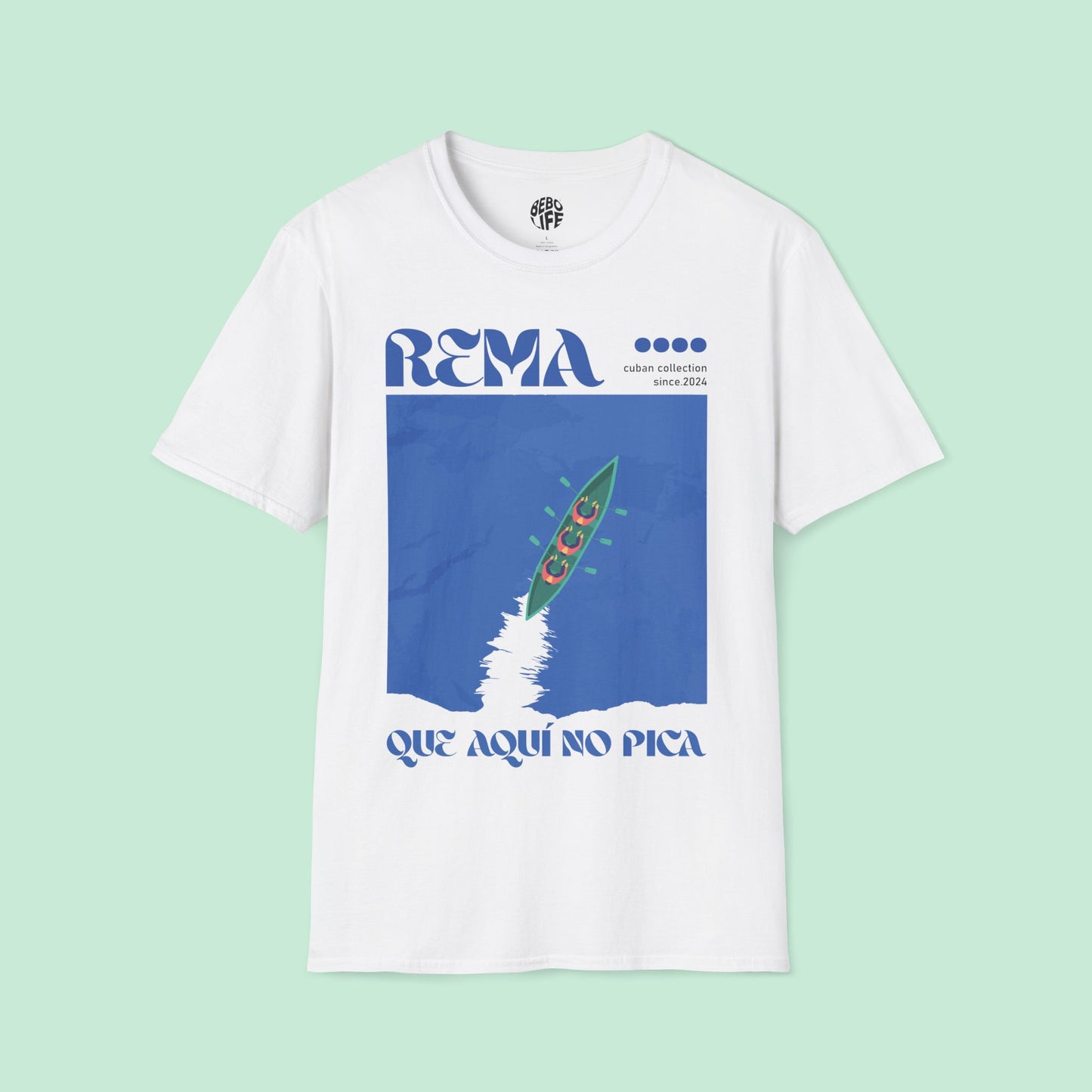 Rema que aquí no pica, t-shirt. Cultural streetwear Cuban Collection